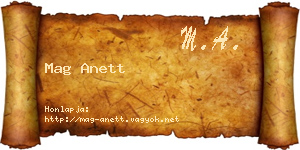 Mag Anett névjegykártya