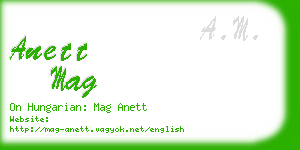 anett mag business card